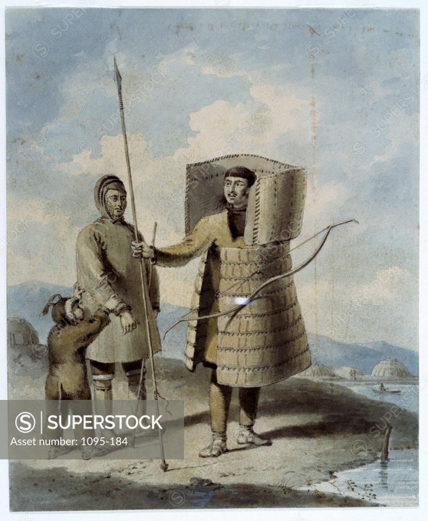 Stock Photo: 1095-184 Warrior With A Shield  Alexander, William(1767-1816 British) Newberry Library, Chicago, Illinois, USA 