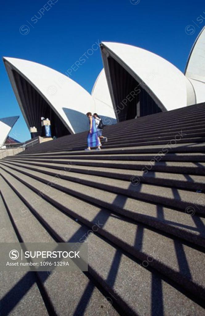 Stock Photo: 1096-1329A Low angle view of an opera house, Sydney Opera House, Sydney, New South Wales, Australia
