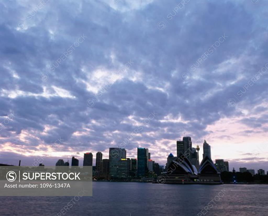 Stock Photo: 1096-1347A Opera house on the waterfront, Sydney Opera House, Sydney, New South Wales, Australia
