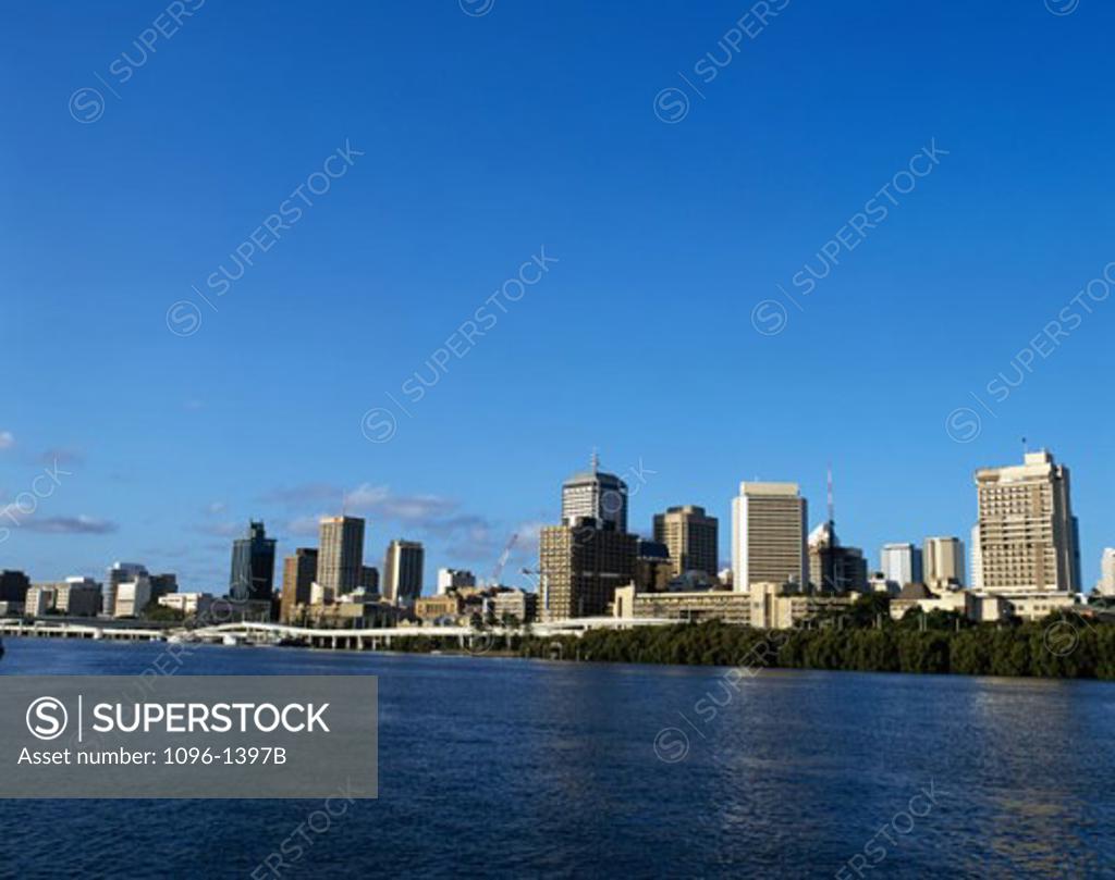 Stock Photo: 1096-1397B Buildings on the waterfront, Brisbane, Queensland, Australia