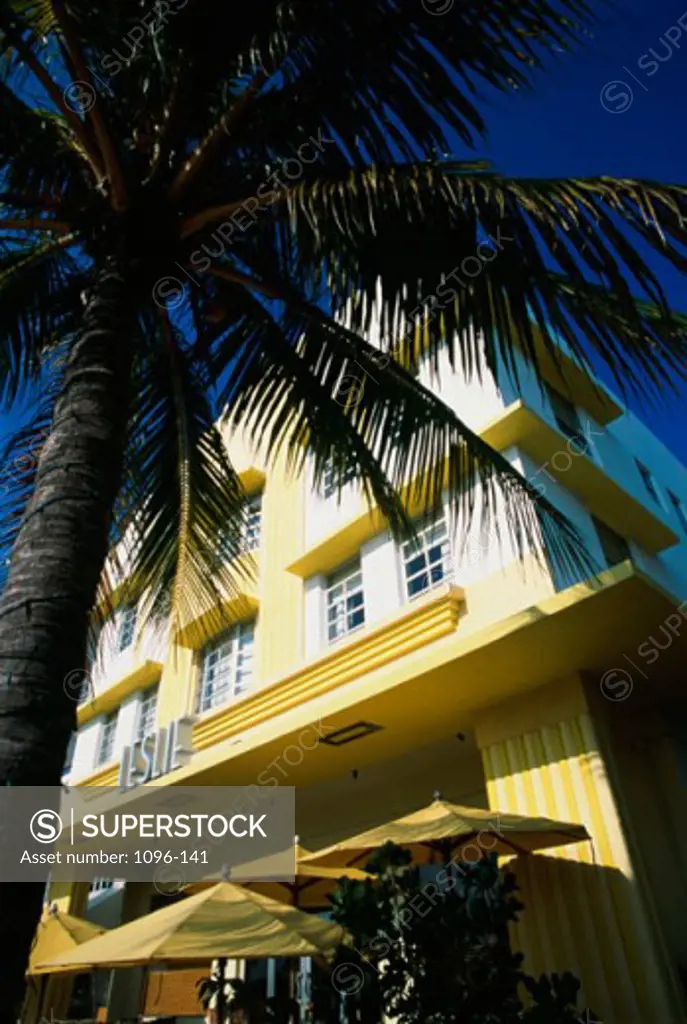 Low angle view of a hotel, The Leslie Hotel, Ocean Drive, Miami Beach, Florida, USA