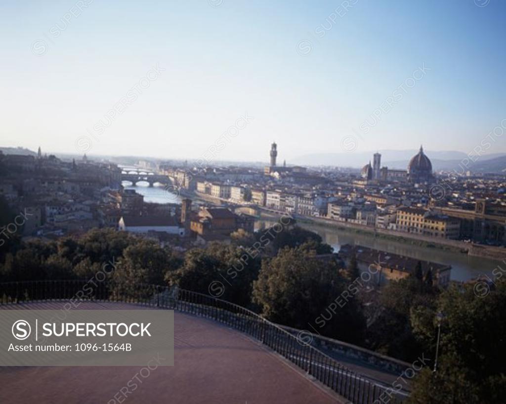 Stock Photo: 1096-1564B High angle view of buildings in a city, Florence, Italy