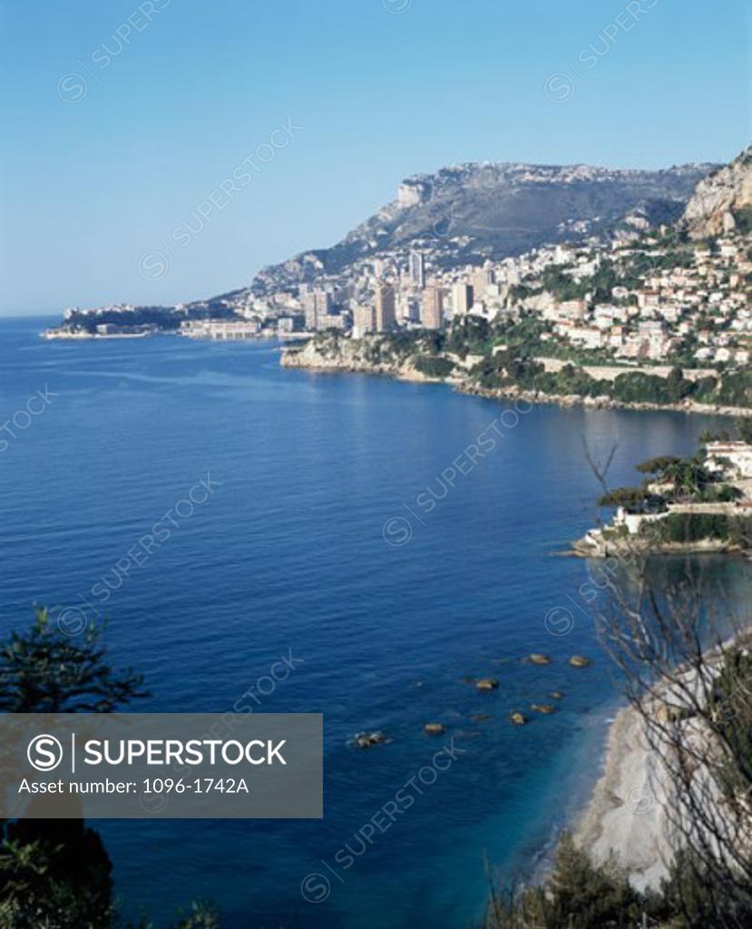 Stock Photo: 1096-1742A Buildings on the waterfront, Monte Carlo, Monaco