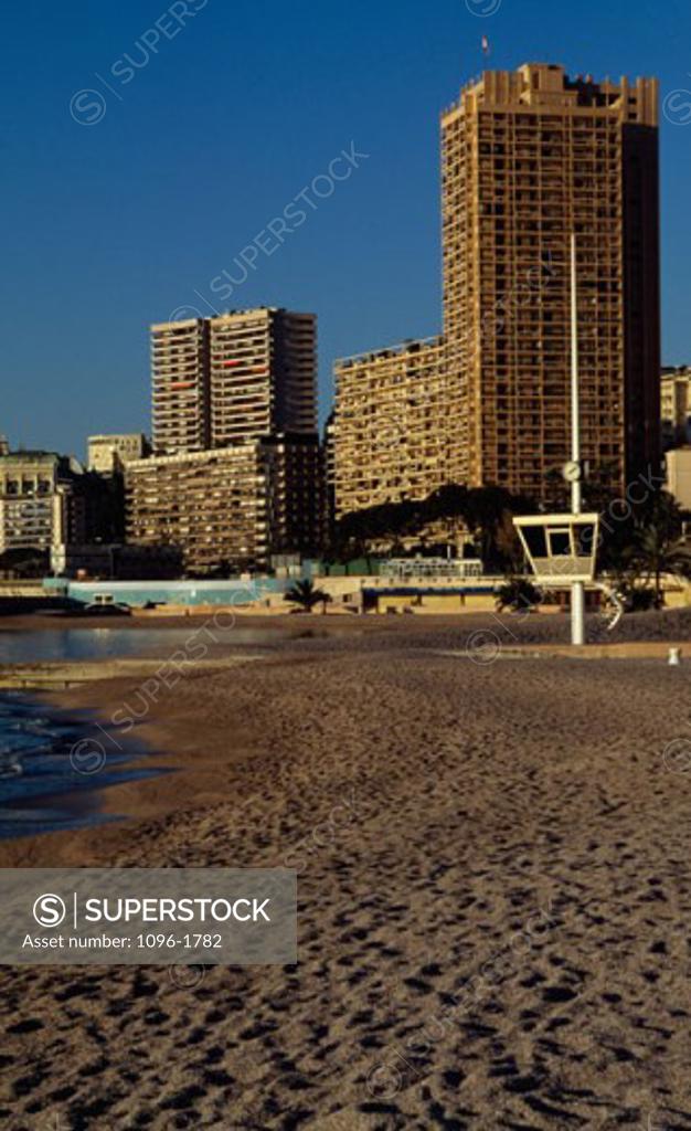 Stock Photo: 1096-1782 Buildings on the waterfront, Monte Carlo, Monaco