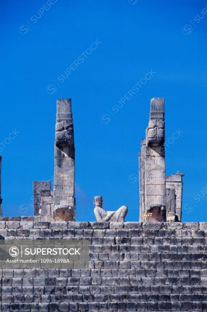 Stock Photo: 1096-1898A Chac Mool Temple of the Warriors  Chichen Itza (Mayan), Mexico