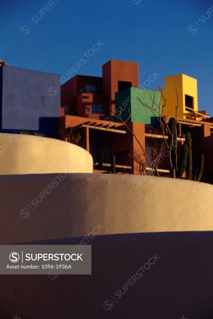 Stock Photo: 1096-1936A Buildings in Mexico