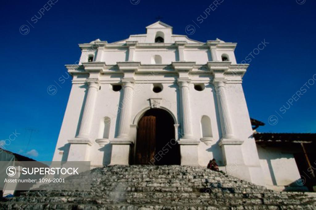 Stock Photo: 1096-2001 Low angle view of a church, Santo Tomas Church, Chichicastenango, Guatemala
