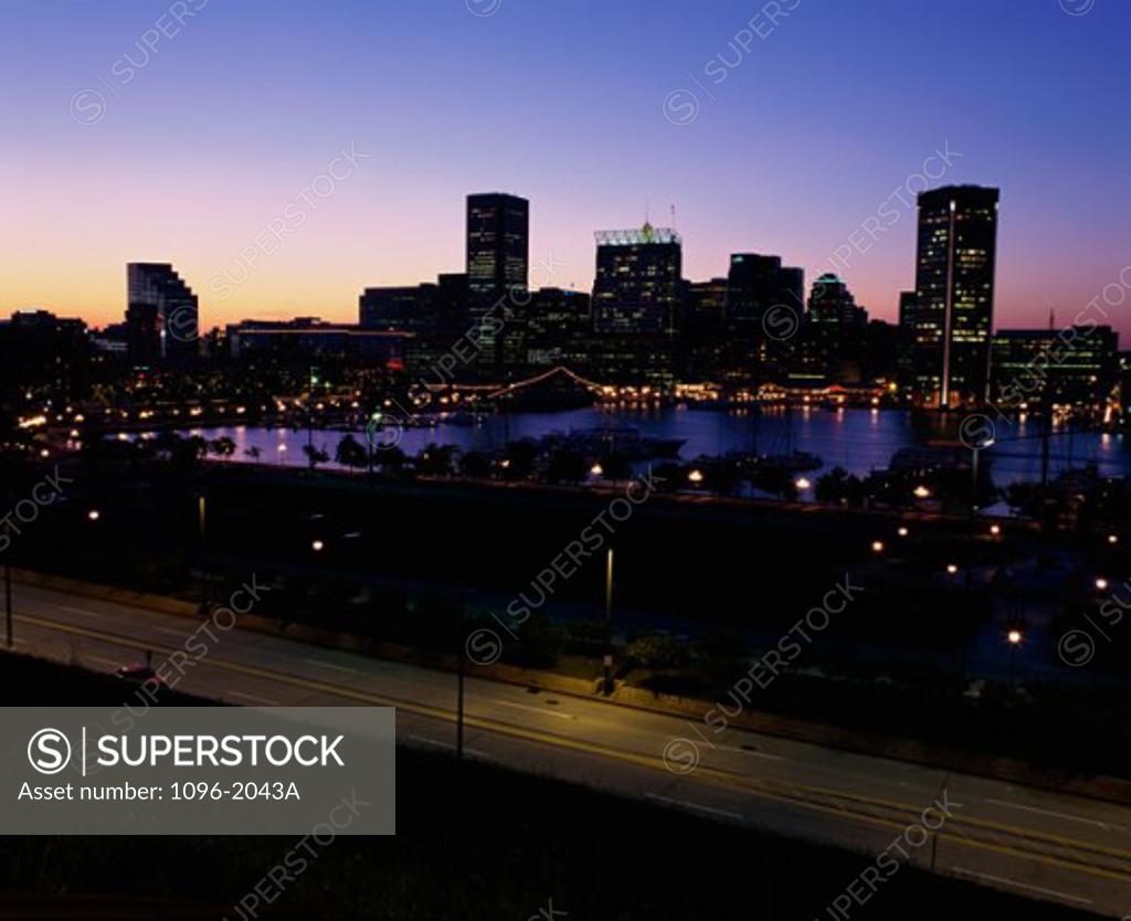 Stock Photo: 1096-2043A Skyscrapers in a city, Baltimore, Maryland, USA