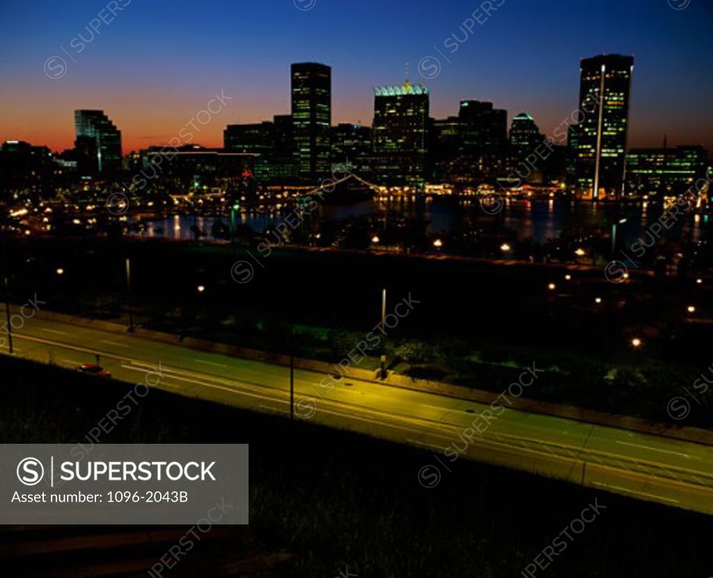 Stock Photo: 1096-2043B Skyscrapers in a city, Baltimore, Maryland, USA