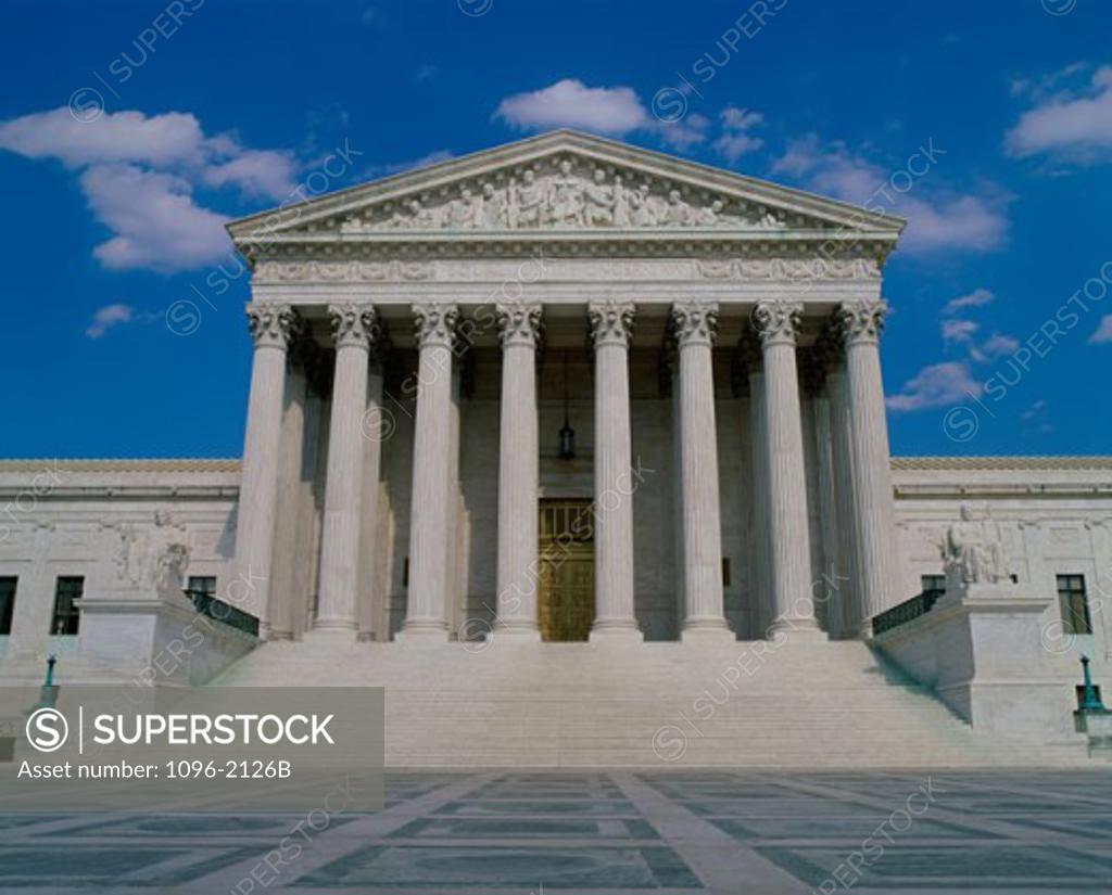 Stock Photo: 1096-2126B Facade of the U.S. Supreme Court, Washington, D.C., USA
