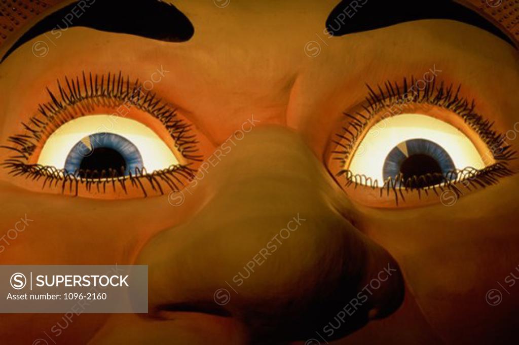 Stock Photo: 1096-2160 Close-up of a painted human face, Luna Park, Sydney, Australia