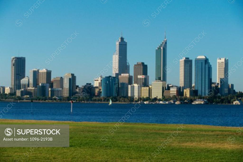 Stock Photo: 1096-2193B Skyscrapers in a city, Perth, Australia
