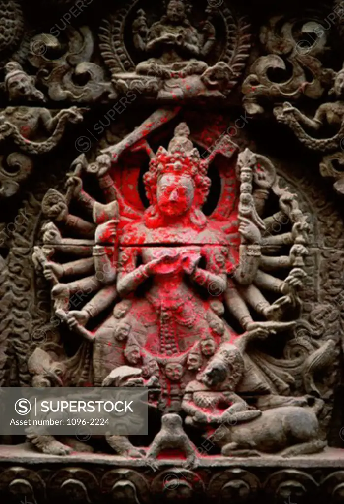 Statue of a goddess, Kathmandu, Nepal
