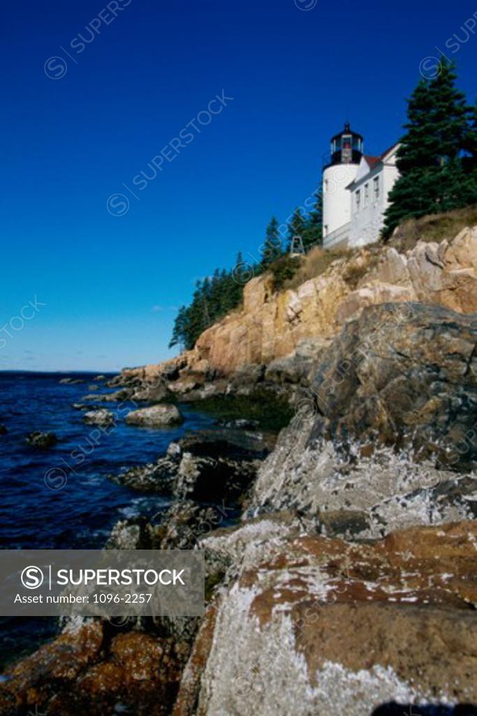 Stock Photo: 1096-2257 Bass Harbor Head Lighthouse Mount Desert Island Maine USA