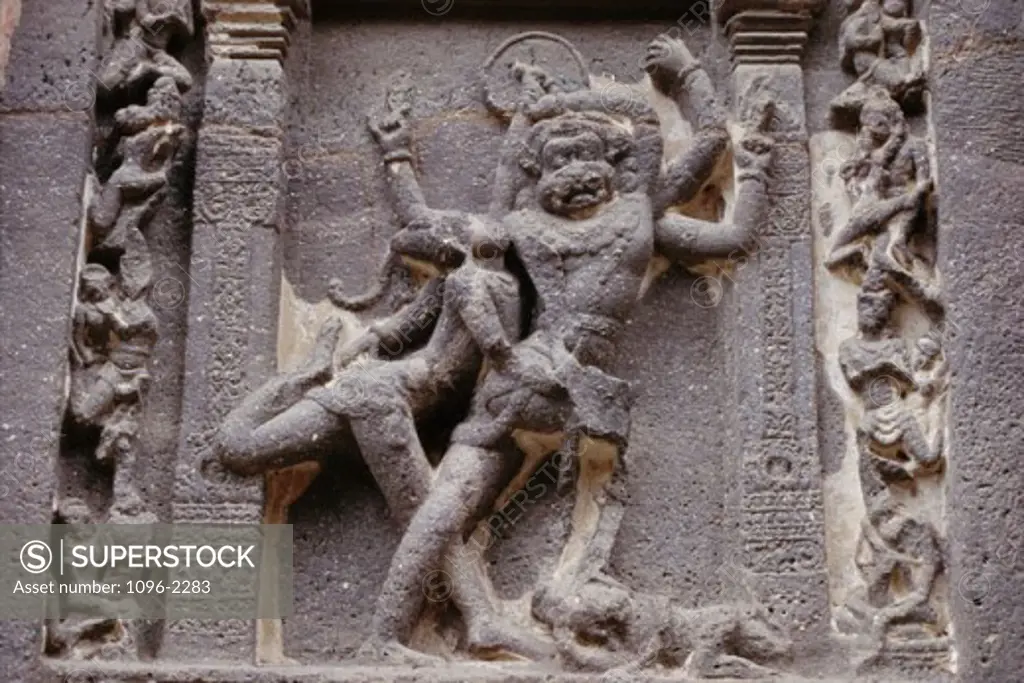 Carvings on a wall, India