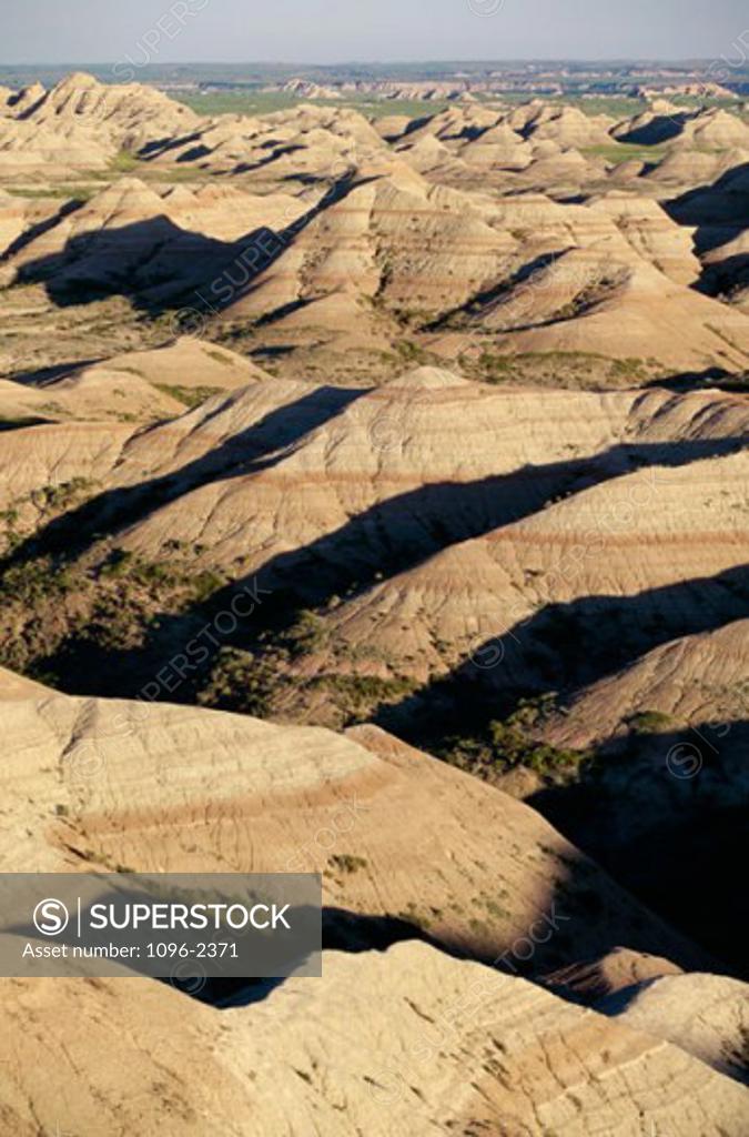 Stock Photo: 1096-2371 Rock formations, Badlands National Park, South Dakota, USA