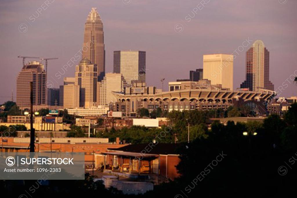 Stock Photo: 1096-2383 Buildings in a city, Charlotte, North Carolina, USA