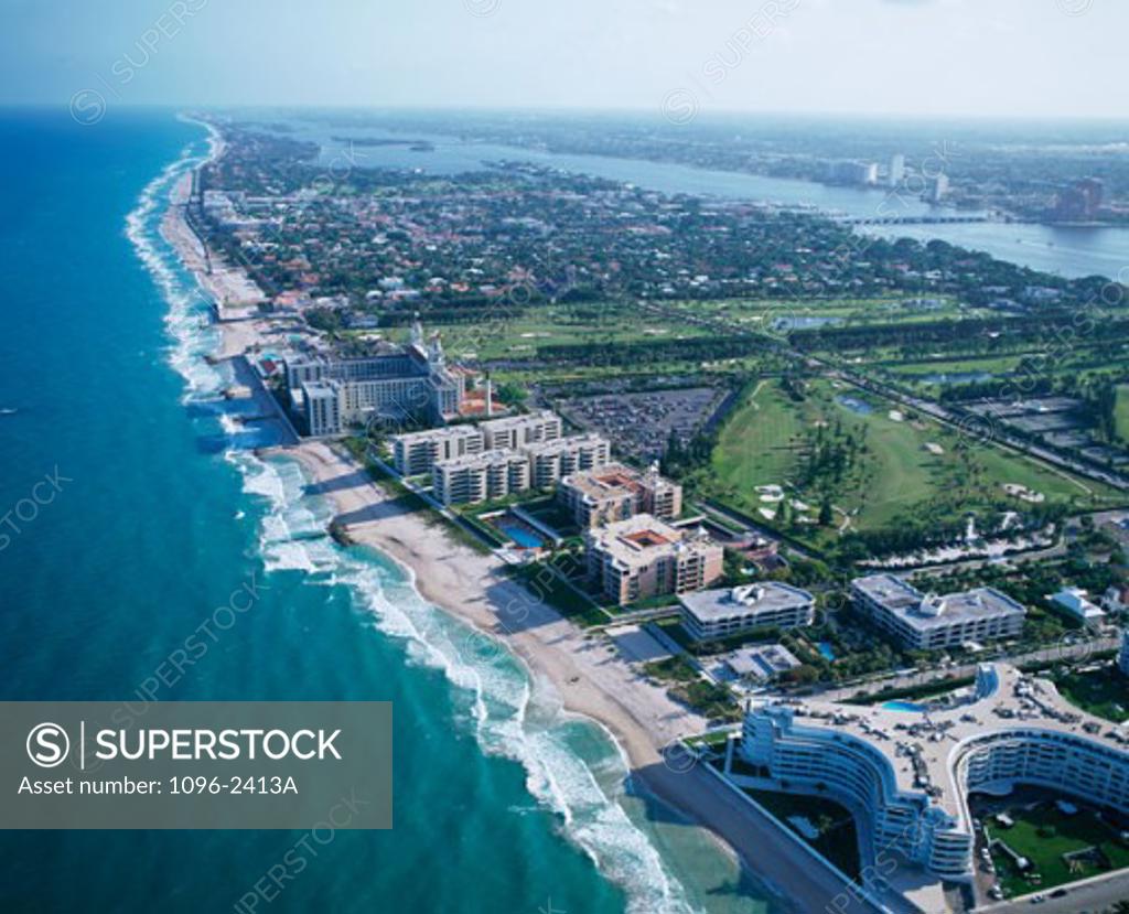 Stock Photo: 1096-2413A Aerial view of Palm Beach, Florida, USA
