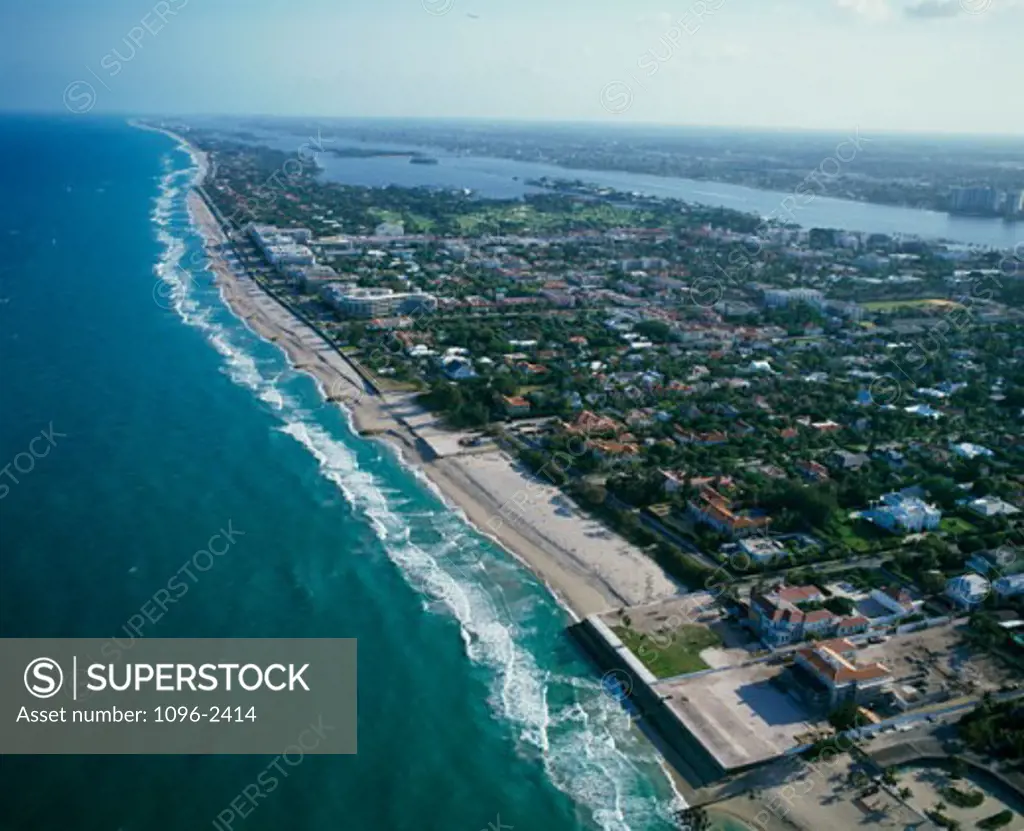 Aerial view of Palm Beach, Florida, USA