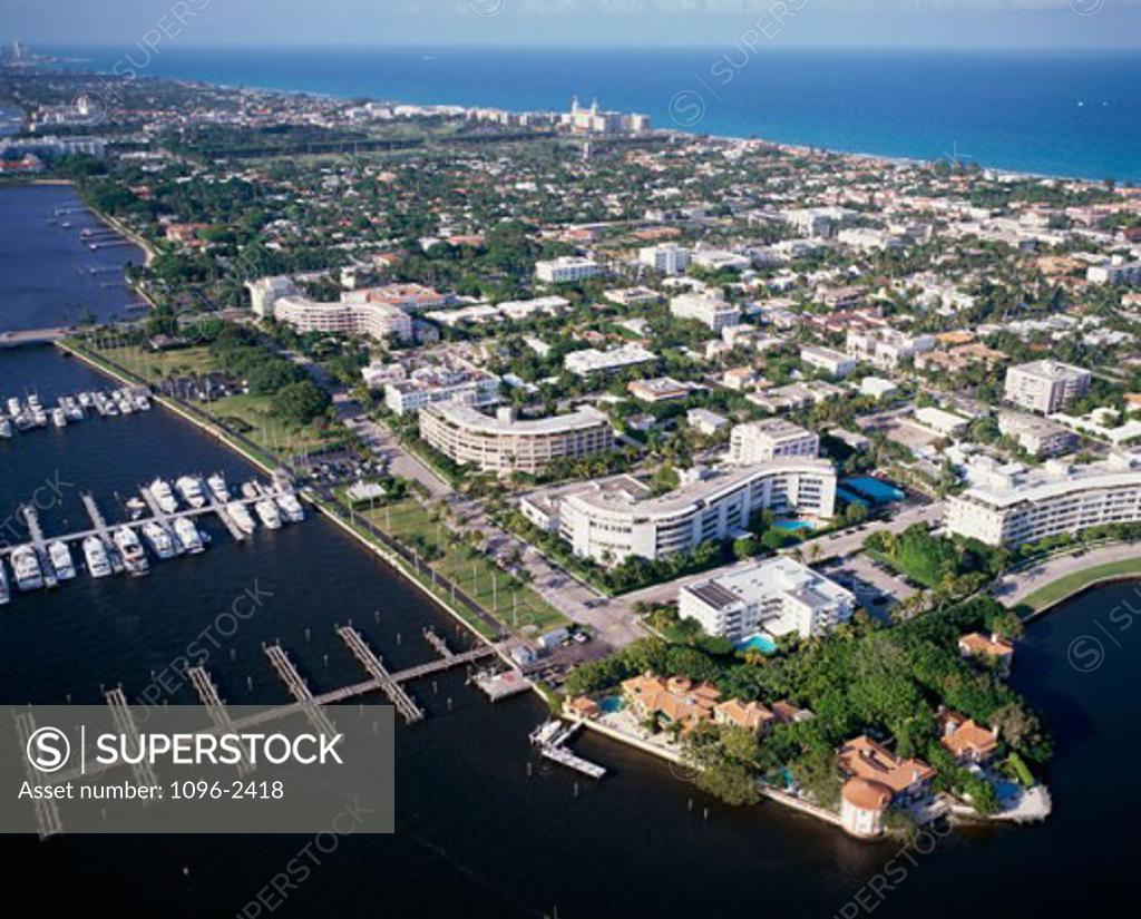 Stock Photo: 1096-2418 Aerial view of Palm Beach, Florida, USA