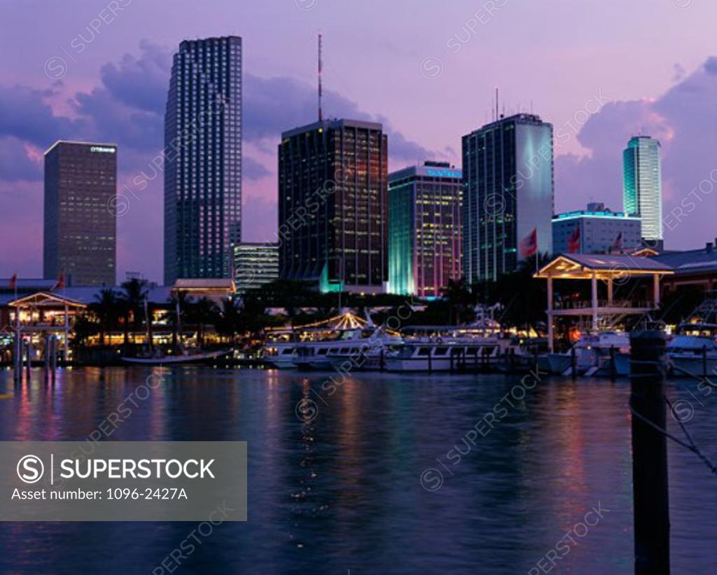 Stock Photo: 1096-2427A Skyscrapers in a city, Miami, Florida, USA