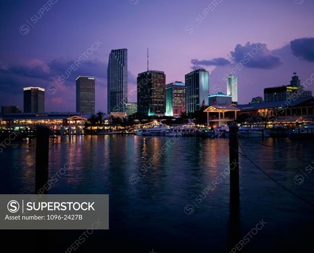 Stock Photo: 1096-2427B Skyscrapers in a city, Miami, Florida, USA
