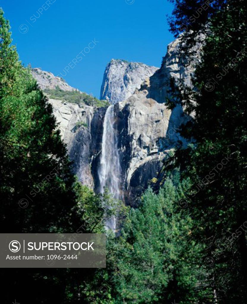 Stock Photo: 1096-2444 Bridalveil Falls Yosemite National Park California USA