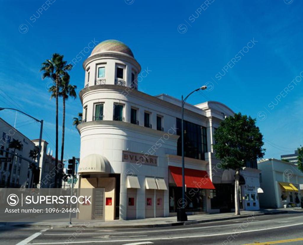 Stock Photo: 1096-2446A Building on a street corner, Beverly Hills, California, USA