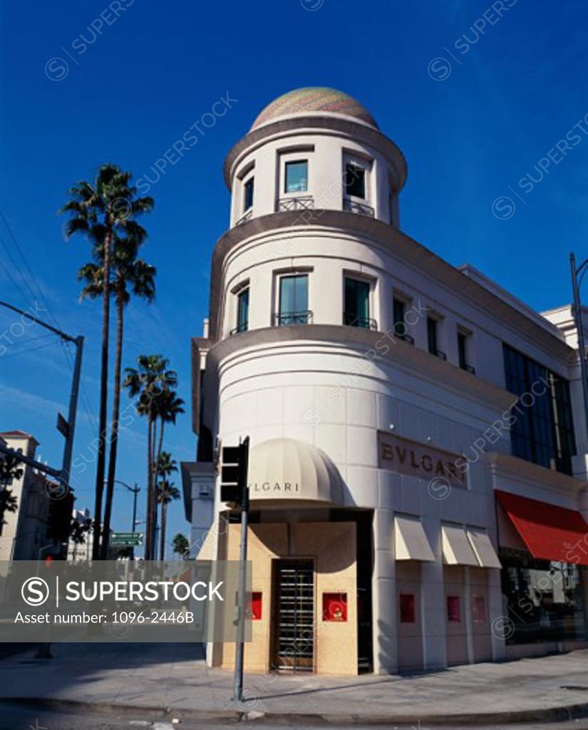 Stock Photo: 1096-2446B Building on a street corner, Beverly Hills, California, USA