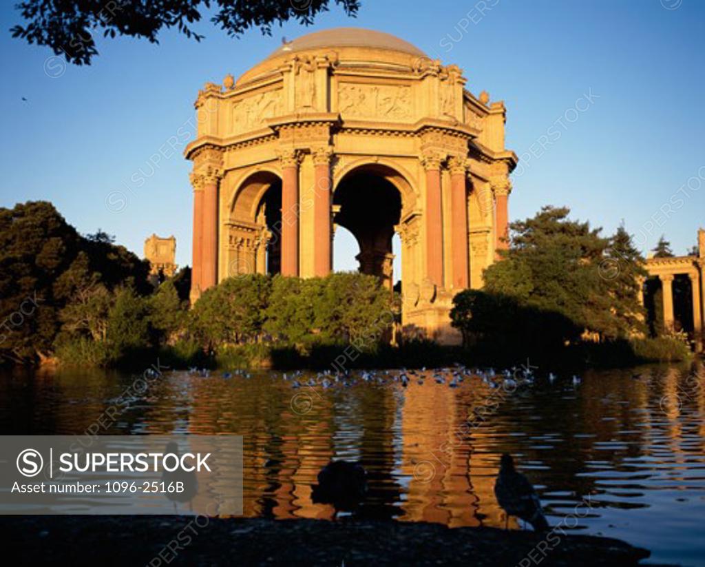 Stock Photo: 1096-2516B Facade of the Palace of Fine Arts, San Francisco, California, USA