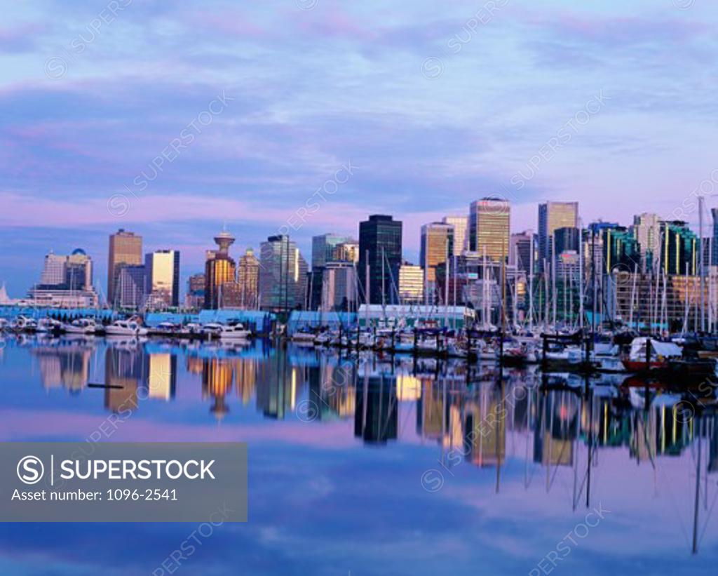Stock Photo: 1096-2541 Buildings in a city, Vancouver, British Columbia, Canada