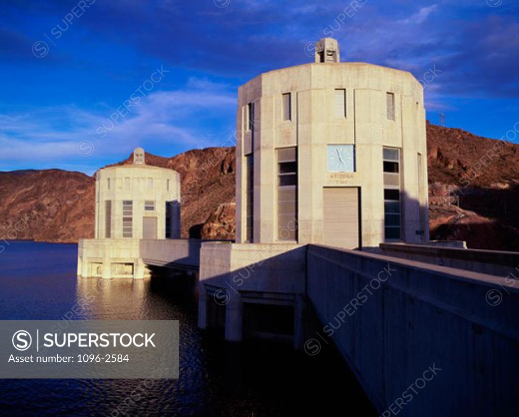 Stock Photo: 1096-2584 Hoover Dam Arizona-Nevada Border USA