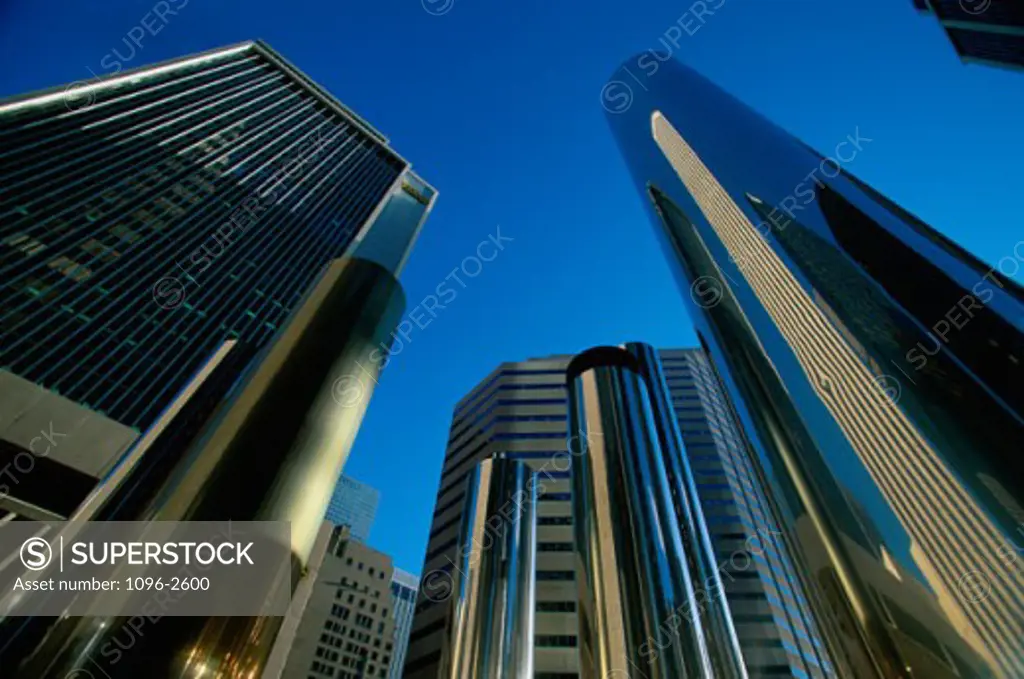 Low angle view of high rise buildings