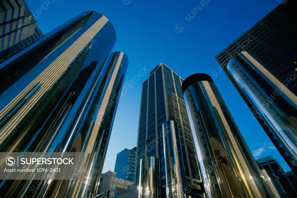 Low angle view of high rise buildings