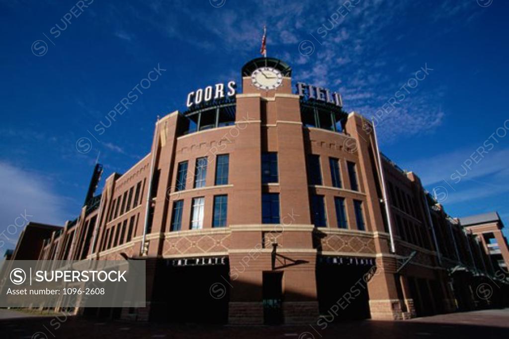 Stock Photo: 1096-2608 Low angle view of a building, Coors field, Denver, Colorado, USA
