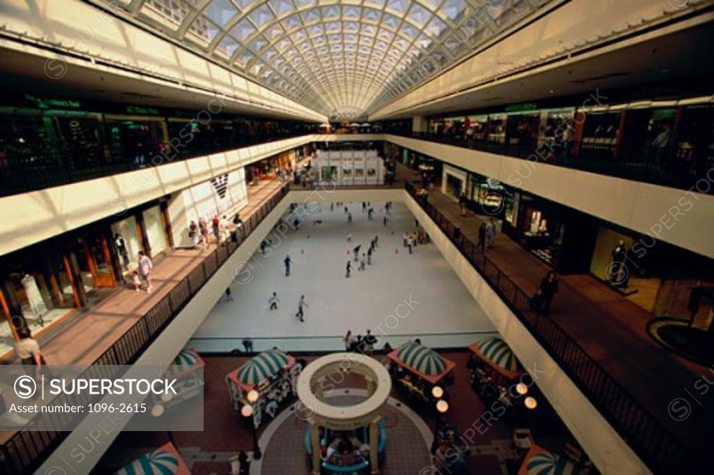 Stock Photo: 1096-2615 High angle view of a shopping mall, Galleria, Houston, Texas, USA