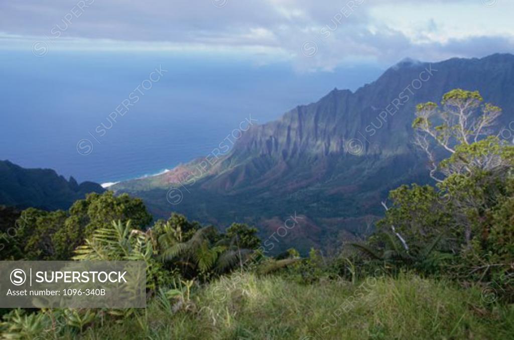 Stock Photo: 1096-340B Na Pali Coast State Park Kauai Hawaii USA
