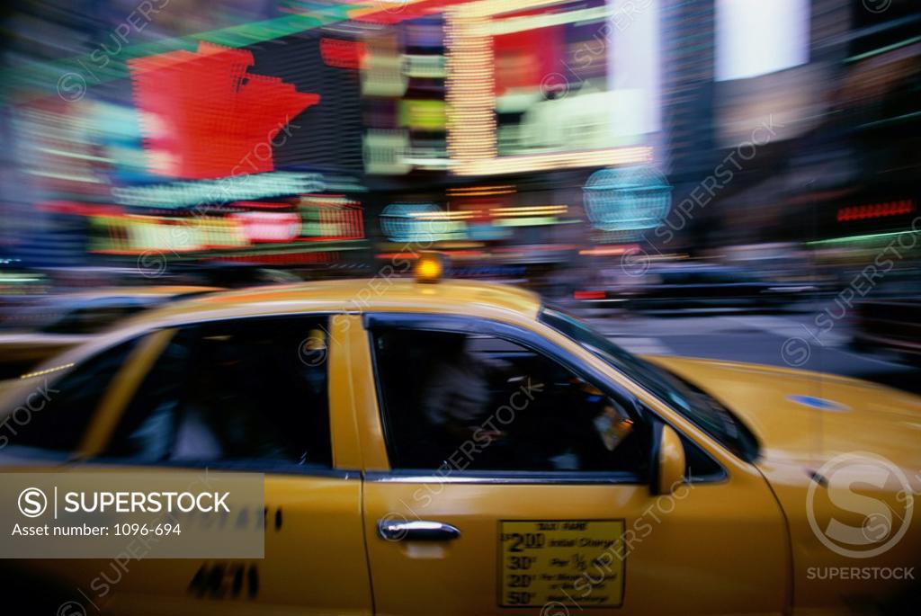 Stock Photo: 1096-694 Traffic on a street, Times Square, Manhattan, New York City, New York, USA