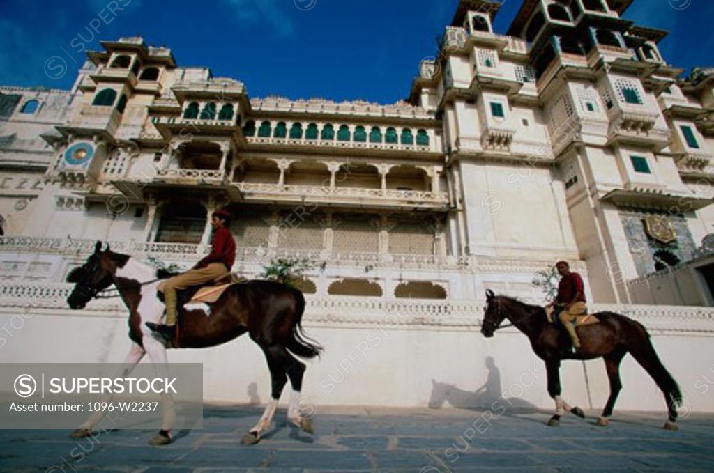 Stock Photo: 1096-W2237 City Palace Udaipur Rajasthan India