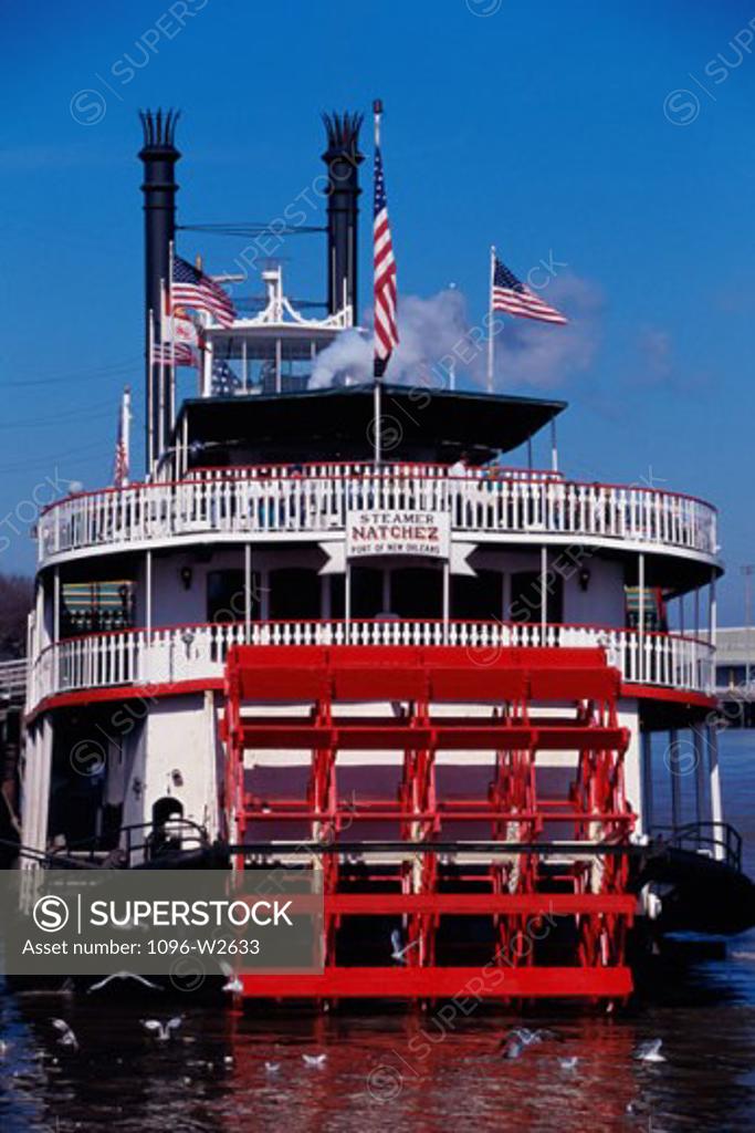 Stock Photo: 1096-W2633 Steamboat Natchez New Orleans Louisiana USA