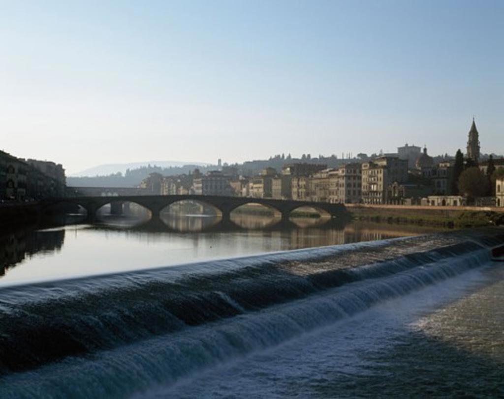 Bridge across a river, Florence, Italy