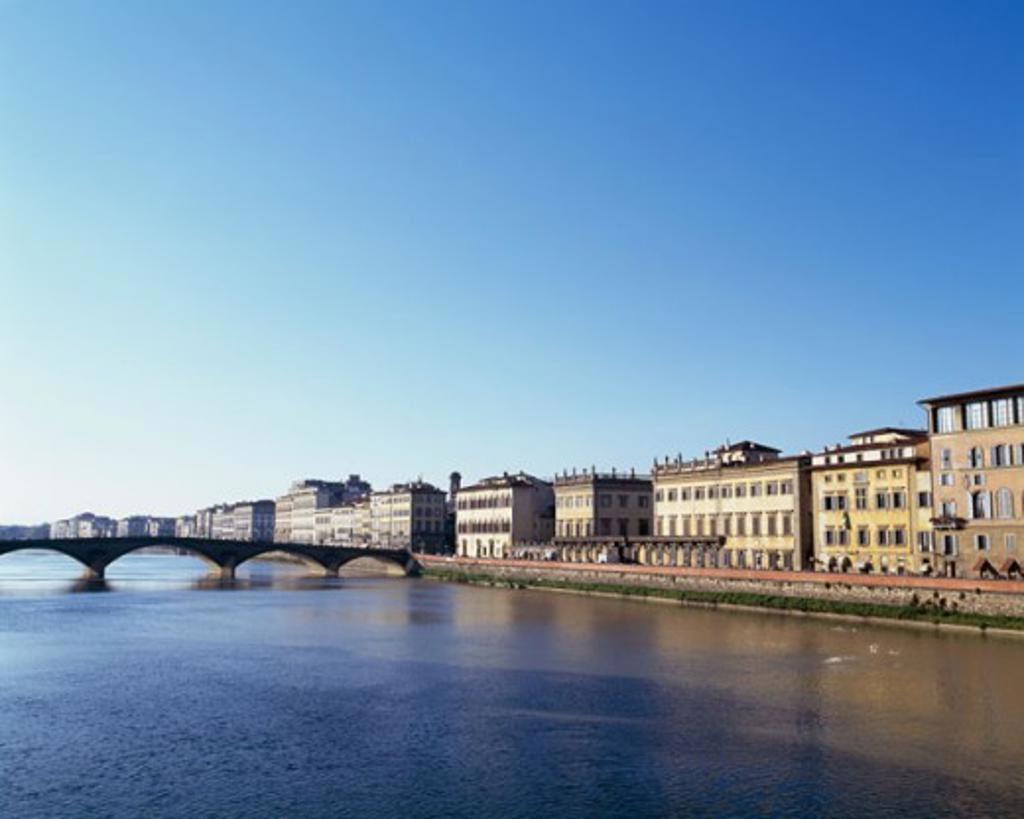Buildings on the waterfront, Florence, Italy