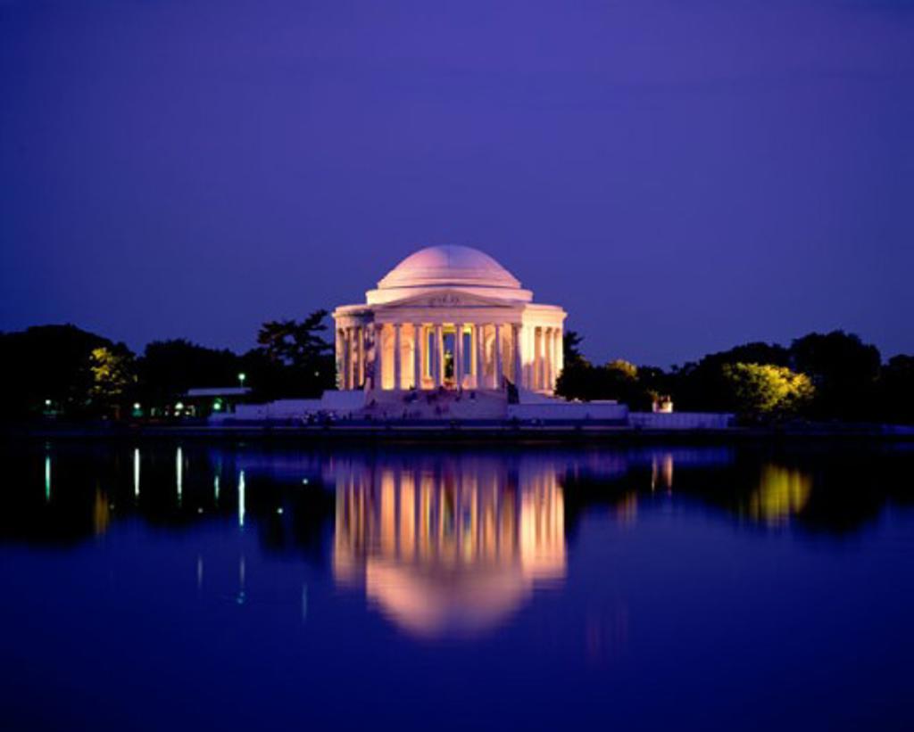 Jefferson Memorial at dusk, Washington, D.C., USA