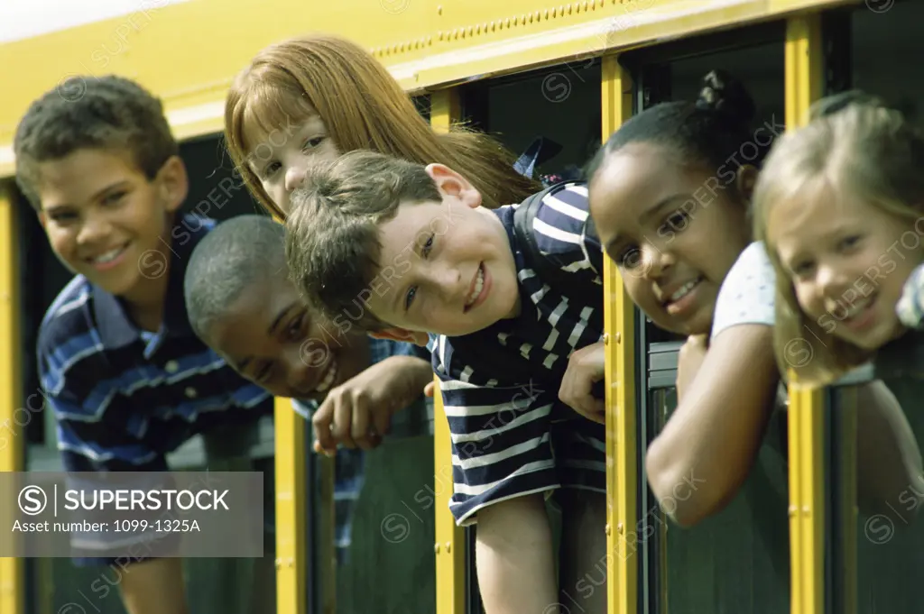 Children on a school bus during a field trip