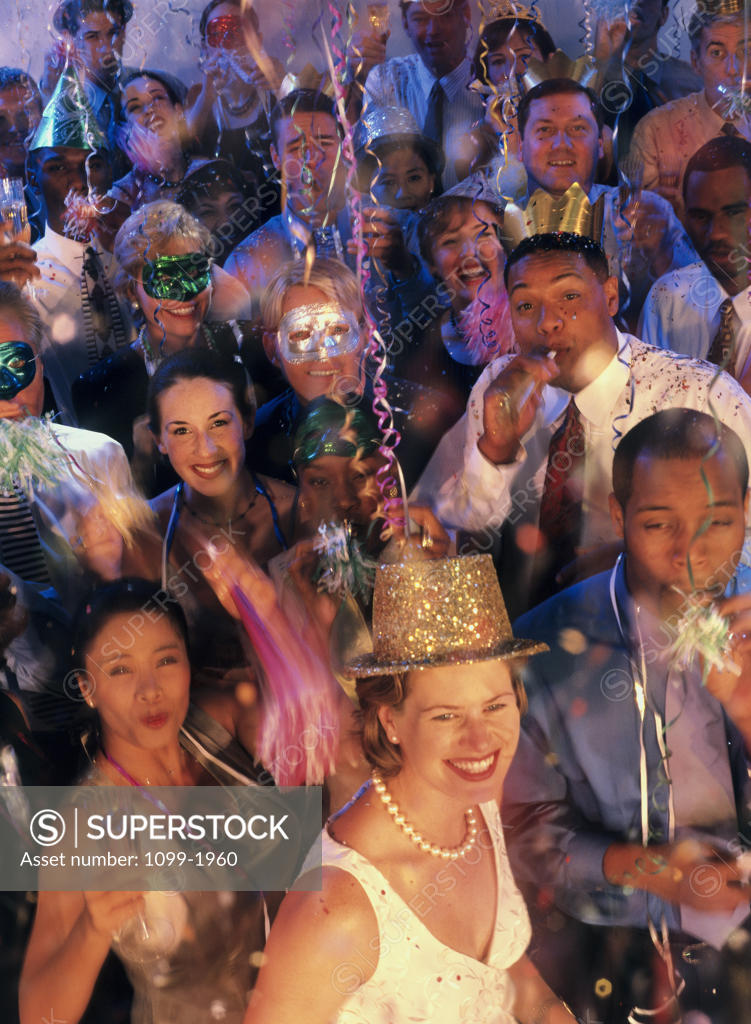 Stock Photo: 1099-1960 High angle view of a group of people enjoying a party