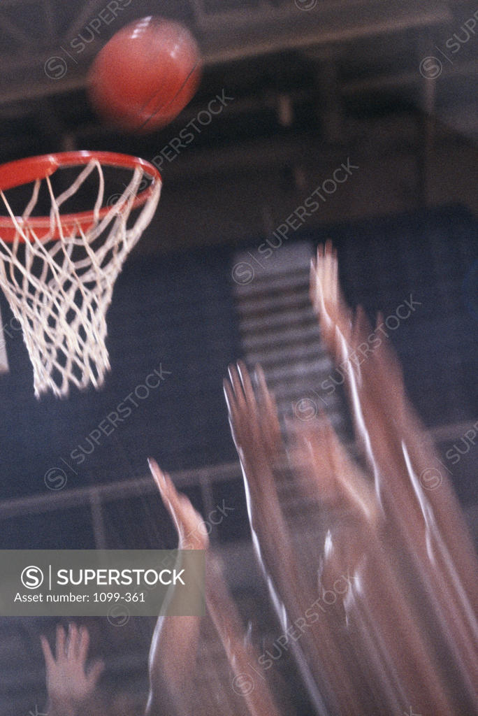 Stock Photo: 1099-361 Group of people playing basketball