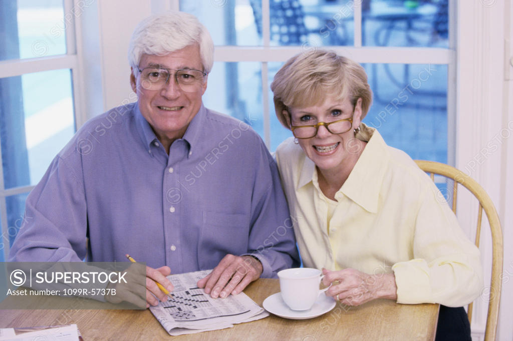 Stock Photo: 1099R-5737B Portrait of a senior couple smiling