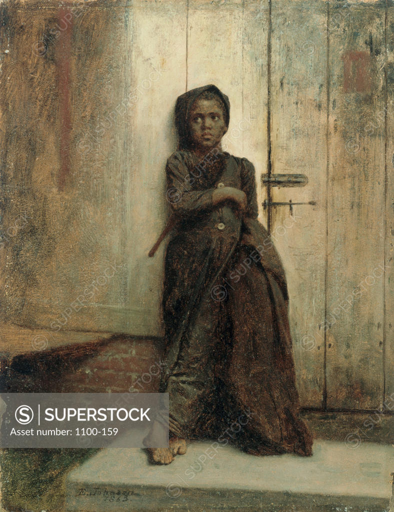 Stock Photo: 1100-159 The Chimney Sweep 1863 Eastman Johnson (1824-1906 American) Oil On Burlap Christie's Images, New York, USA