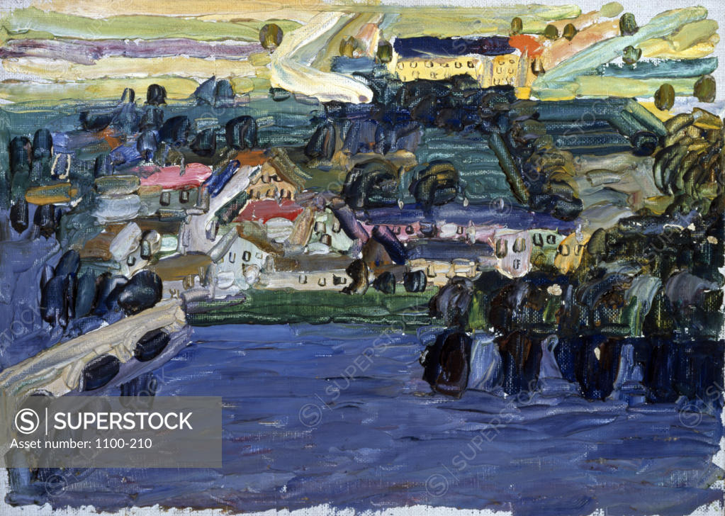 Stock Photo: 1100-210 Kallmunz, Blick Auf Die Stadt 1903 1903 Kandinsky, Vasily(1866-1944 Russian) Oil On Canvas/Board Christie's Images, New York, USA 