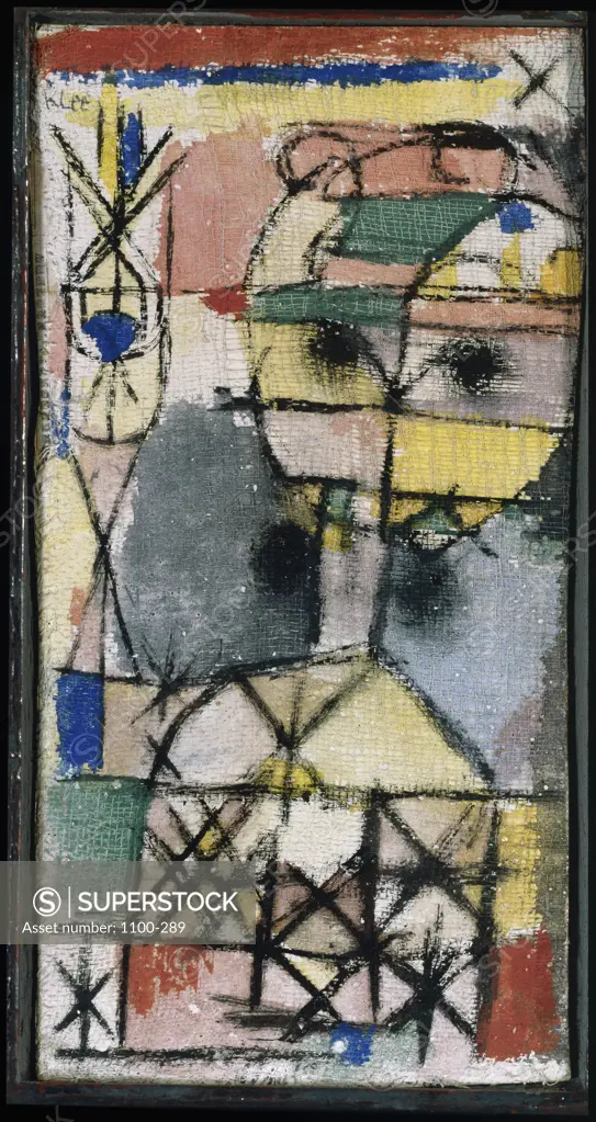 Head  1919 Paul Klee (1879-1940/Swiss) Tempera on gauze on board   